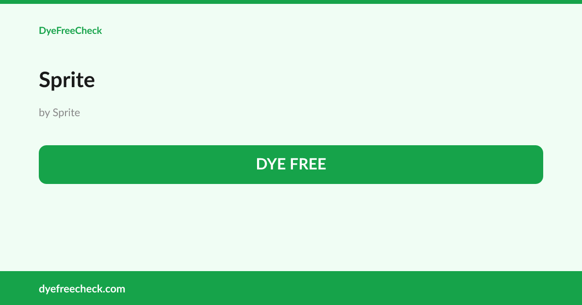 Sprite by Sprite — Dye Free | DyeFreeCheck